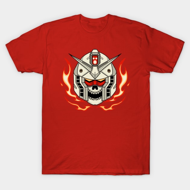 Rx-78 Skull fire T-Shirt by semburats